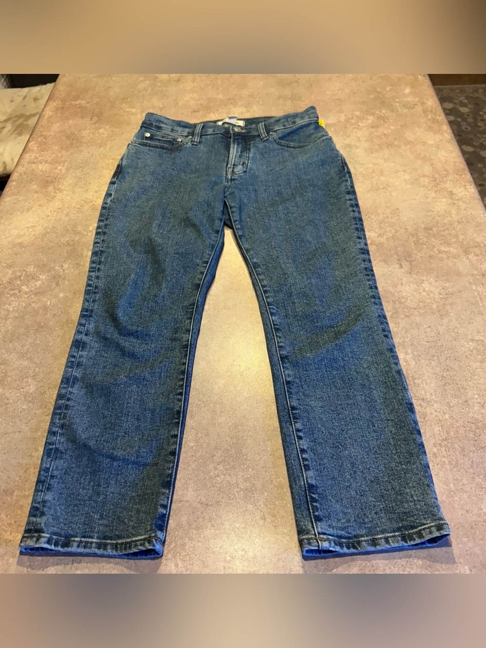 Madewell Straight Leg Jeans in Dark Blue Denim